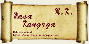Maša Kangrga vizit kartica